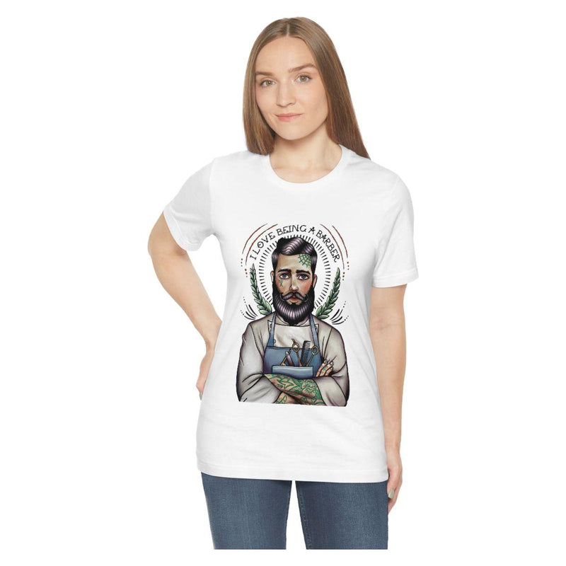 officialilovebeingabarber Unisex Jersey Short Sleeve Tee T-Shirt