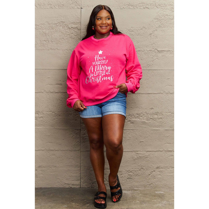 Simply Love HAVE YOURSELF A MERRY LITTLE CHRISTMAS Round Neck Sweatshirt