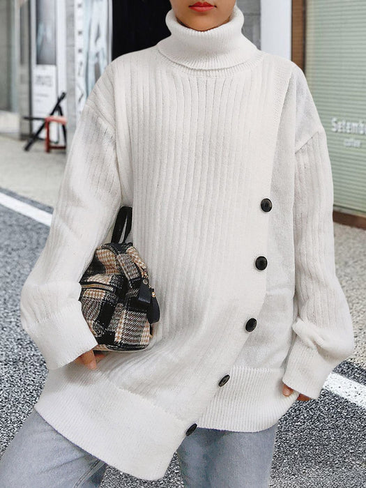 Dropped Shoulder Long Sleeve Sweater