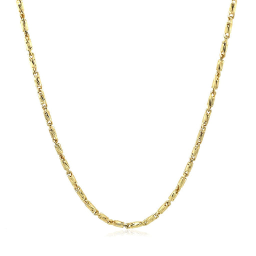 Bids.com Diamond Cut Fancy Links Pendant Chain in 14k Yellow Gold (1.5mm) Necklaces
