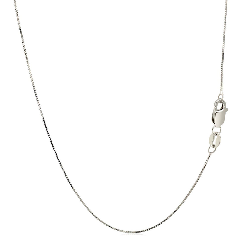 Bids.com 10k White Gold Classic Box Chain (0.45 mm) Necklaces