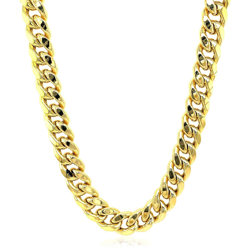 Bids.com 9.15mm 10k Yellow Gold Semi Solid Miami Cuban Chain Necklaces