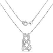 Bids.com 0.54 Carat Genuine White Diamond .925 Sterling Silver Pendant Pendants