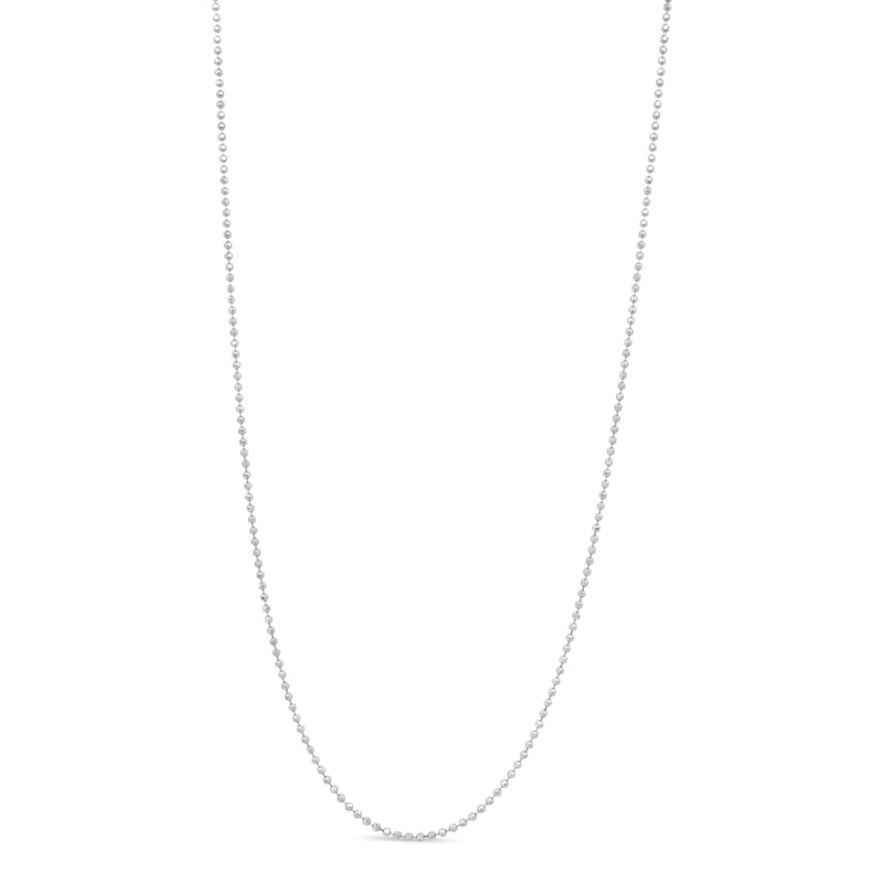Bids.com .925 Sterling Silver 0.7mm Slim and Dainty Unisex 18" Inch Ball Bead Chain Necklace Necklaces
