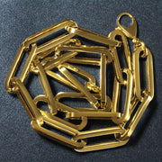 Bids.com 14k Yellow Gold Extra Wide Paperclip Chain Necklace Necklaces