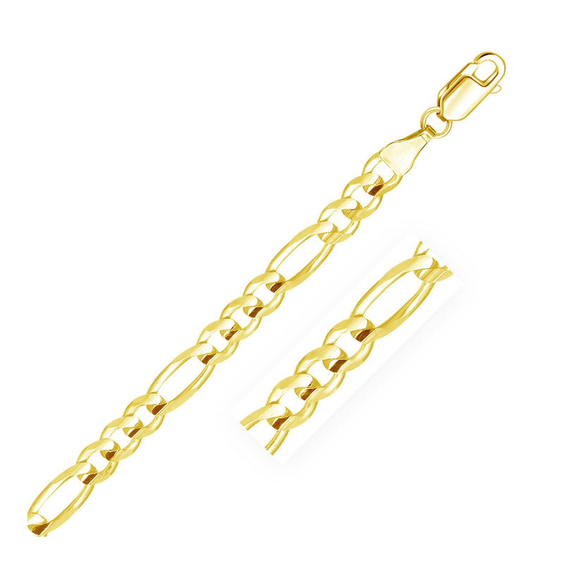 Bids.com 10K Yellow Gold Solid Figaro Chain (5.30 mm) Necklaces