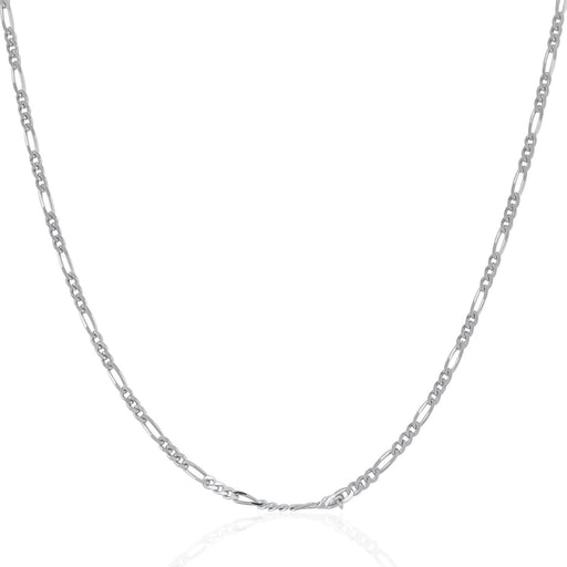 Bids.com 14k White Gold Solid Figaro Chain 1.9mm Necklaces