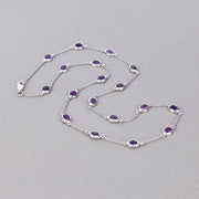 Bids.com 6.12 Carat Genuine Amethyst .925 Sterling Silver Necklace Necklaces
