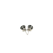 Bids.com 14k White Gold Stud Earrings with Black Faceted Cubic Zirconia(6mm) Earrings