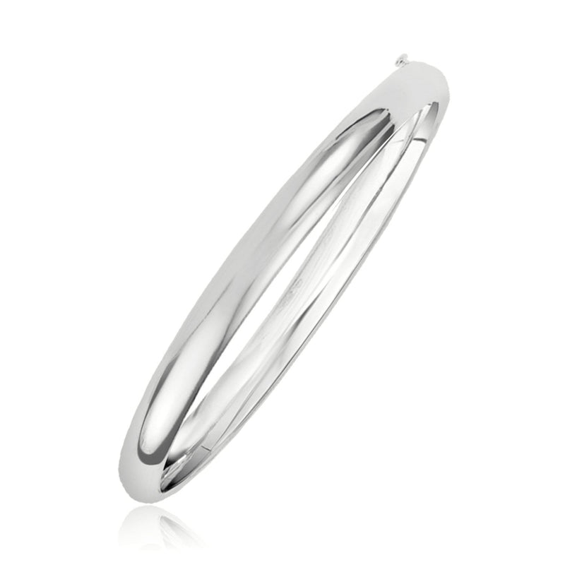 Bids.com Classic Bangle in 14k White Gold (5.0mm) Bracelets