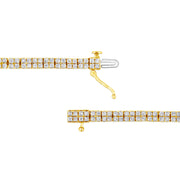 Bids.com 14K Yellow Gold Plated .925 Sterling Silver 3.0 Cttw Diamond Link Bracelet (K-L Color, I2-I3 Clarity) - 7.25" Bracelets