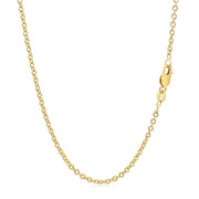 Bids.com 14k Yellow Gold Round Cable Link Chain 1.9mm Necklaces