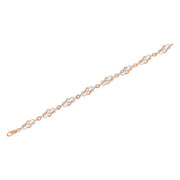 Bids.com 10K Rose Gold 1.0 Cttw Diamond Infinity Loop and Swirl Link Bracelet (I-J Color, I2-I3 Clarity) - 7.25" Inches Bracelets