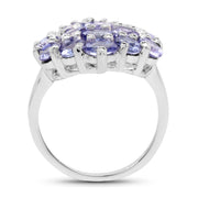 Bids.com 5.28 Carat Genuine Tanzanite .925 Sterling Silver Ring Rings