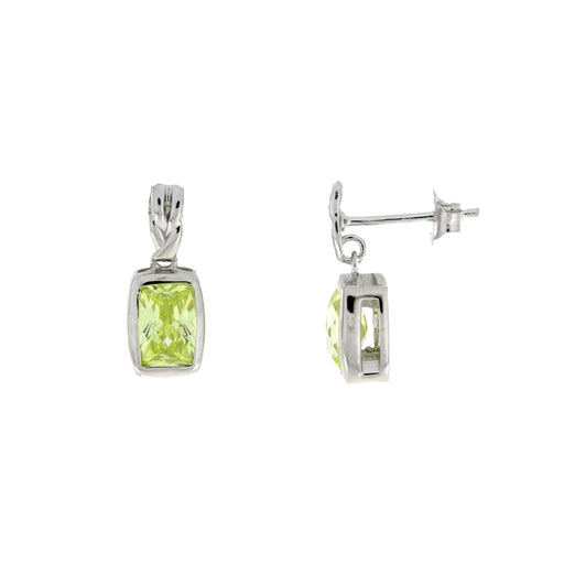 Bids.com Cubic Zirconium Dangle Earrings Sterling Silver Earrings