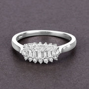 Bids.com 0.37 Carat Genuine White Diamond 14K White Gold Ring (E-F Color, VS-SI Clarity) Rings