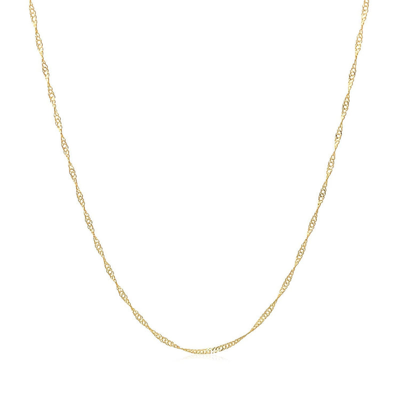 Bids.com 14k Yellow Gold Singapore Chain 0.6mm Necklaces