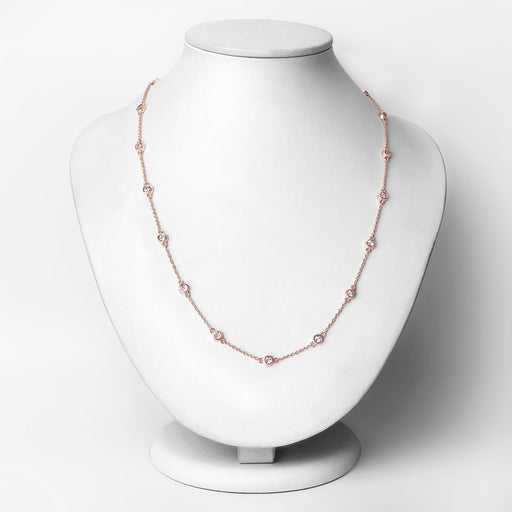 Bids.com 1.62 Carat Genuine Morganite .925 Sterling Silver Necklace Necklaces