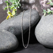 Bids.com 14k White Gold Diamond Cut Cable Link Chain 1.8mm Necklaces