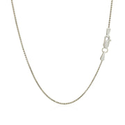 Bids.com 14k White Gold Diamond Cut Round Wheat Chain 1.0mm Necklaces