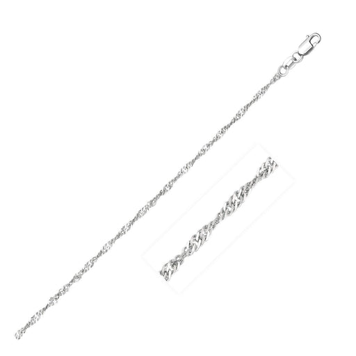 Bids.com 14k White Gold Singapore Chain 1.7mm Necklaces