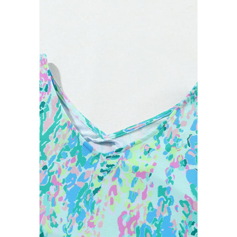 Printed V-Neck Short Sleeve T-Shirt