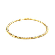 Bids.com Two-Toned Fine Wheat Chain Bracelet in 10k Yellow and White Gold Bracelets