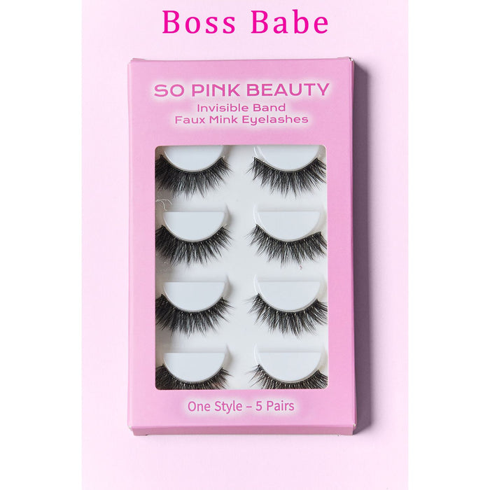 SO PINK BEAUTY Faux Mink Eyelashes 5 Pairs