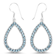 Bids.com 4.32 Carat Genuine London Blue Topaz .925 Sterling Silver Earrings Earrings