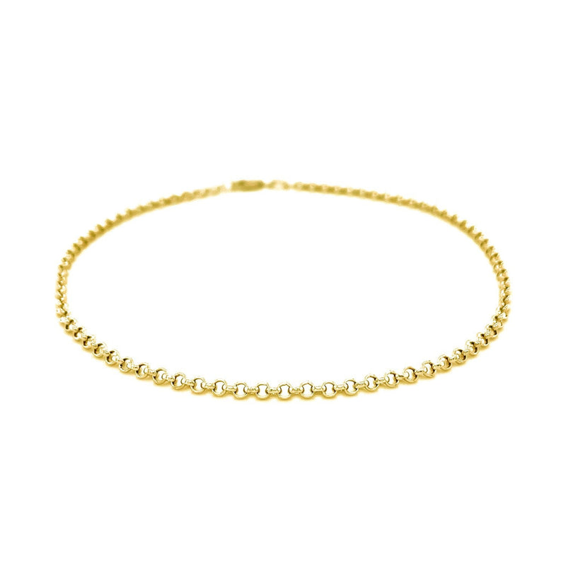 Bids.com 2.3mm 10k Yellow Gold Rolo Anklet Accessories