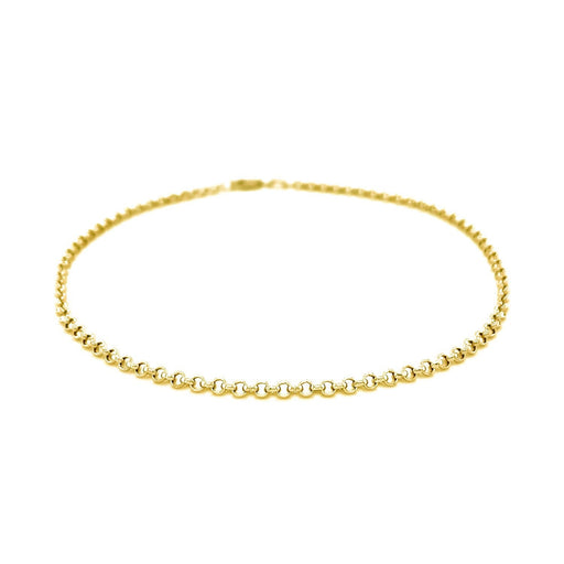 Bids.com 2.3mm 10k Yellow Gold Rolo Anklet Accessories