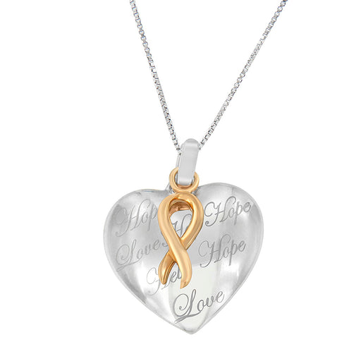 Bids.com 10K Yellow Gold Over Silver Heart Pendant Necklace Necklaces