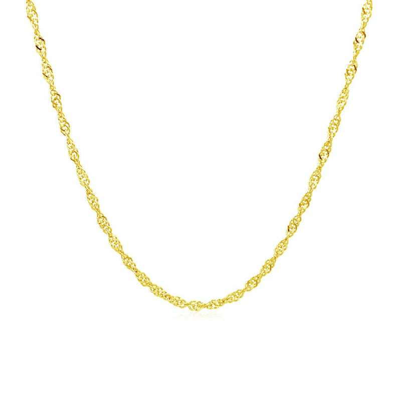 Bids.com 10k Yellow Gold Singapore Chain 1.5mm Necklaces