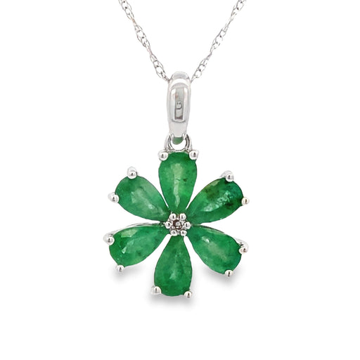 Bids.com 1.51ct Emerald Diamond Fashion Pendants 14KT White Gold Pendants