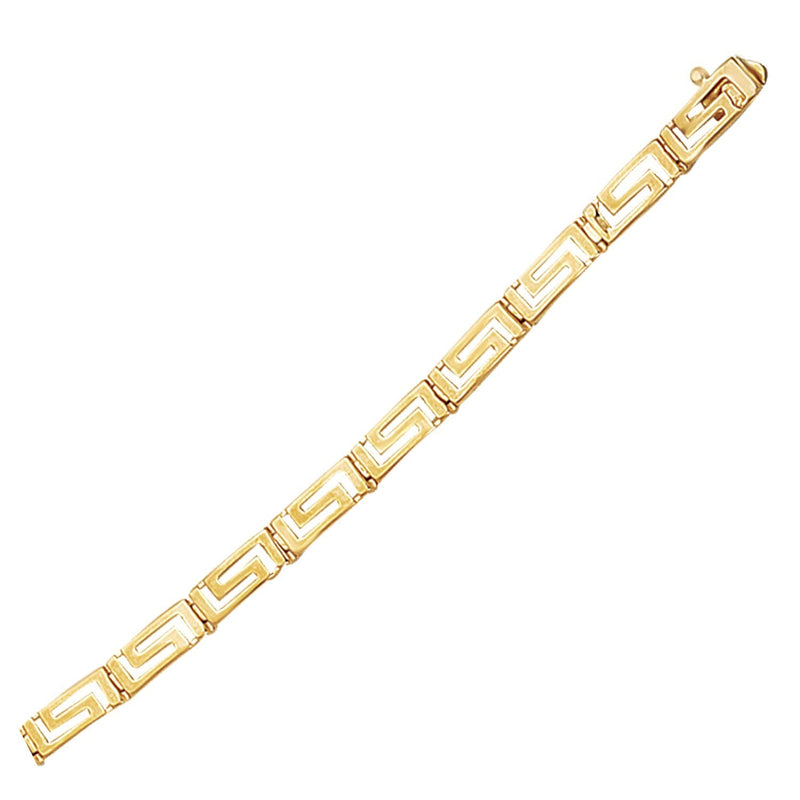 Bids.com 14k Yellow Gold Greek Fret Design Fancy Bracelet Bracelets