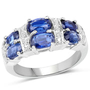 Bids.com 2.44 Carat Genuine Kyanite .925 Sterling Silver Ring Rings