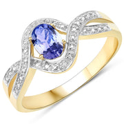 Bids.com 0.75 Carat Genuine Tanzanite .925 Sterling Silver Ring Rings
