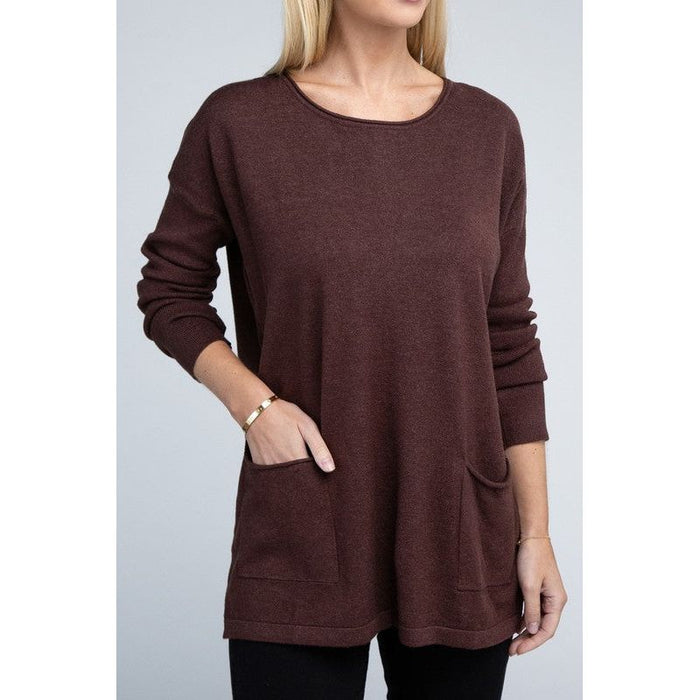 Viscose Front Pockets Sweater