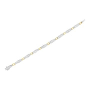 Bids.com 14K Yellow and White Gold 2.0 Cttw Princess Cut Diamond Tapered and Equal Sign Link Bracelet (G-H Color, SI1-SI2 Clarity) - 7" Bracelets