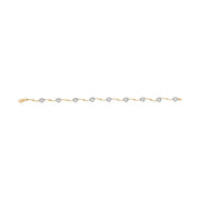 Bids.com 10k Two-Tone Gold 1/3 Cttw Diamond Pave Set Heart S-Link 7.25" Bracelet (I-J Color, I2-I3 Clarity) Bracelets