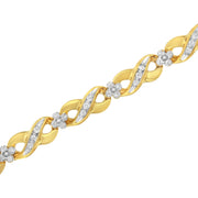 Bids.com 10K Yellow Gold Round-Cut Diamond Infinite Love Bracelet (1.00 cttw, I-J Color, I2-I3 Clarity) Bracelets