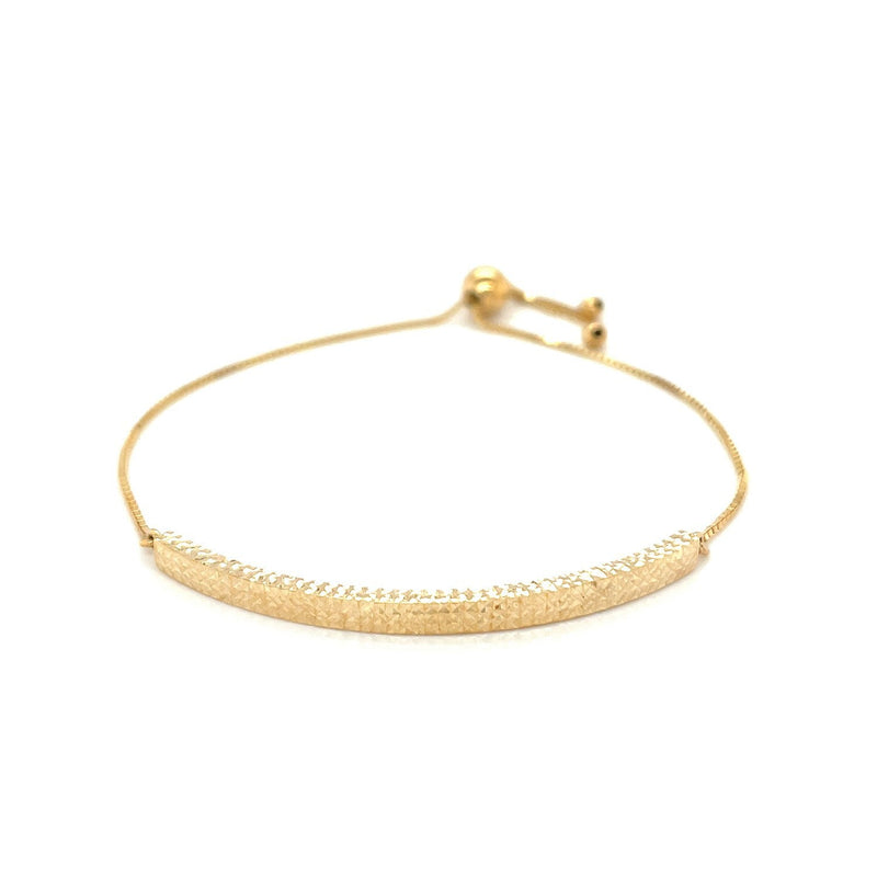Bids.com 14k Yellow Gold Chain Bar Lariat Style Bracelet Bracelets