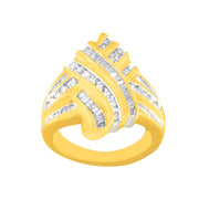 Bids.com 10K Yellow Gold Diamond Bypass Ring (1.0 cttw, H-I Color, I2-I3 Clarity) Rings