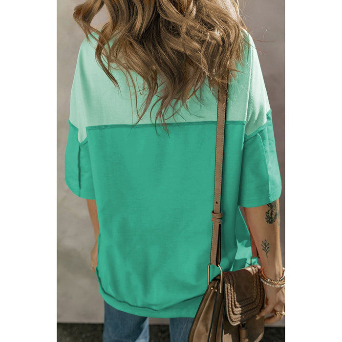 High-Low Round Neck Half Sleeve T-Shirt