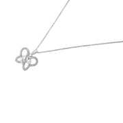 Bids.com .925 Sterling Silver 1/4 cttw Prong-Set Diamond Butterfly 18" Pendant Necklace (H-I Color, I1-I2 Clarity) Necklaces