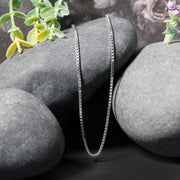 Bids.com 14k White Gold Classic Box Chain 1.4mm Necklaces