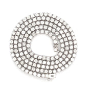 Bids.com 6.85ct Moissanite Tennis Necklace Sterling Silver Pendants