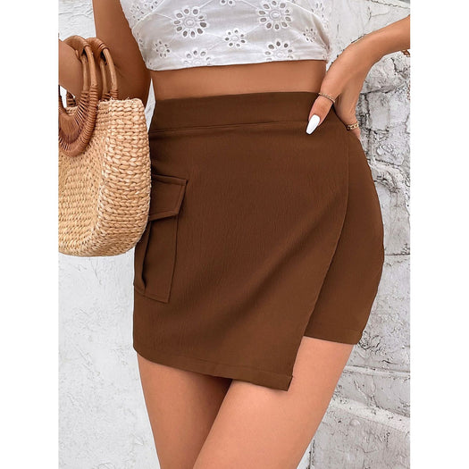 Pocketed High Waist Shorts