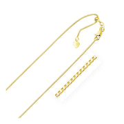 Bids.com 14k Yellow Gold Adjustable Box Chain 0.85mm Necklaces