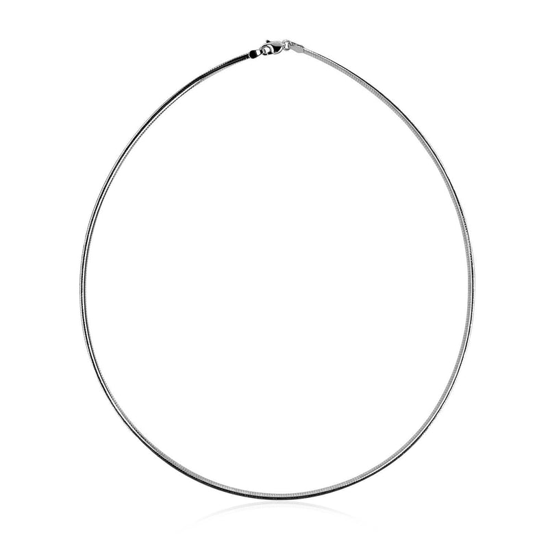 Bids.com 14k White Gold Classic Omega Style Chain (2 mm) Necklaces